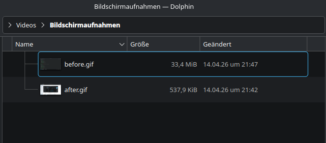Optimized GIF filesize